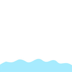 Abstract Blue Wave Border