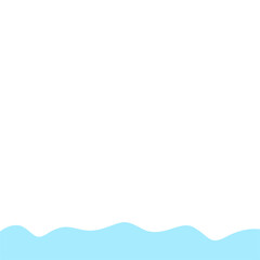 Abstract Blue Wave Border