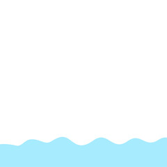 Abstract Blue Wave Border