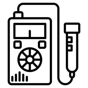 geiger counter single icon