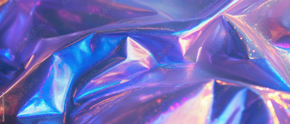 Aufkleber Exploring the textures and reflections of metallic fabrics with an abstract design