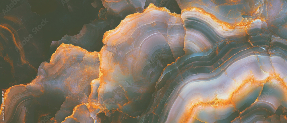 Poster exploration of metamorphic rock textures and banded patterns in diverse formations