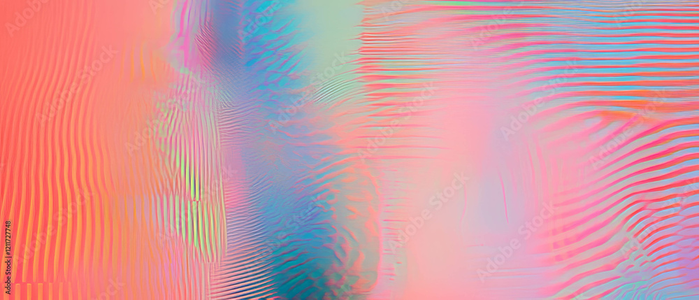 Leinwandbilder captivating moire patterns and vibrant color interference effects in abstract art