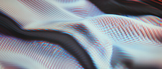 Dynamic interplay of Moire patterns showcases overlapping grids and vibrant interference effects