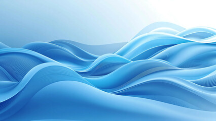 Fototapeta premium Abstract Blue Flowing Waves