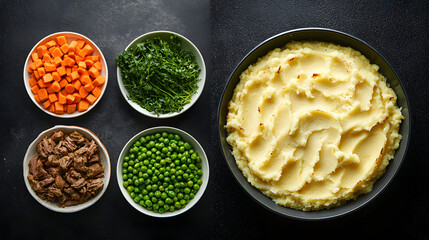 Fresh Raw Ingredients for Hearty Dish Preparation