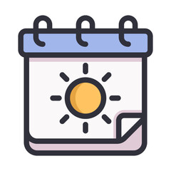 summer season calendar Filled icon