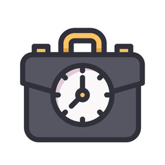 briefcase clock Filled icon