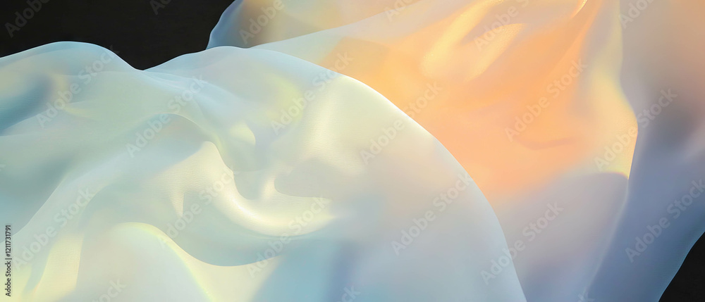 Poster ombre silk with smooth blending and gradual color transitions showcased in exquisite texture