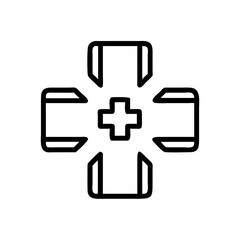 Obraz premium textured Medical cross icon on transparent background, concept of medicine