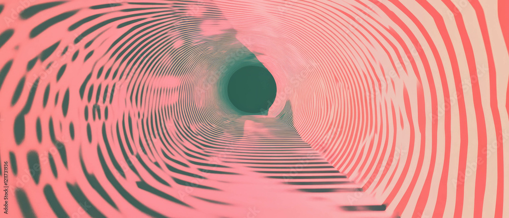 Poster vibrant patterns of op art create an immersive geometric experience in bold colors