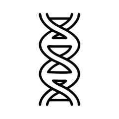DNA structure icon on a transparent background, medical concept
