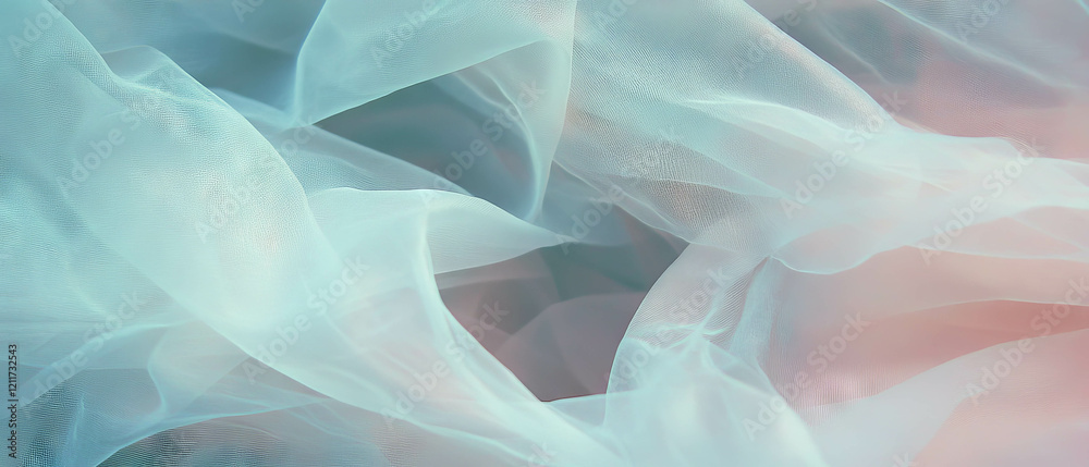 Poster delicate organza ribbons and sheer fabric create a shimmering visual experience