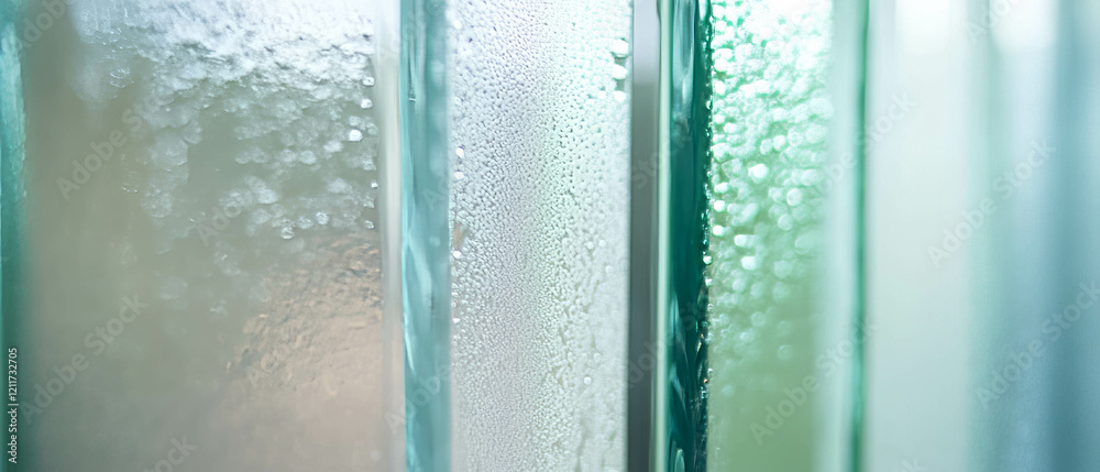 Poster texture of partially frosted glass with varied light transmission and reflections