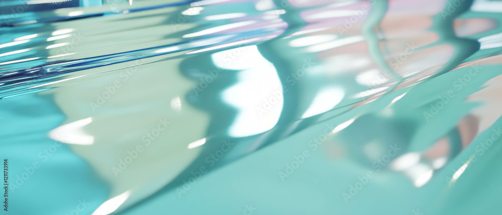 Poster polished aluminum surface reflecting light and showcasing smooth textures in an elegant design