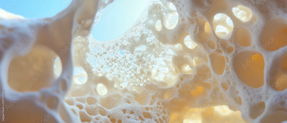 Aufkleber Exploring the unique properties of pumice's porous texture and lightweight structure