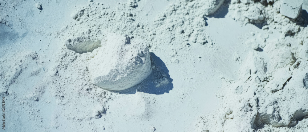 Poster exploring the unique texture of pumice with its lightweight and porous characteristics