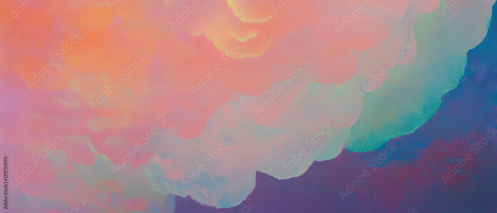 Aufkleber vibrant colors and ethereal glow create a stunning rainbow-like texture in the sky