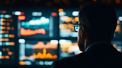 Business Executives Negotiating Trade Deals with Holographic Data Displays