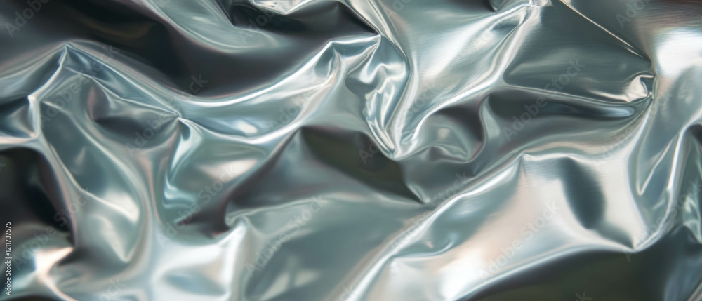 Poster exploring the unique textures of recycled aluminum in matte finish