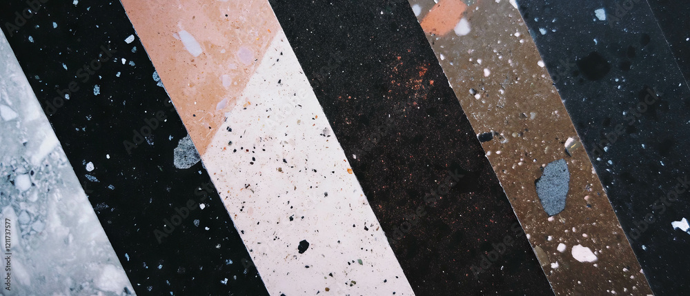 Poster exploring the diverse textures of recycled aluminum with matte finish