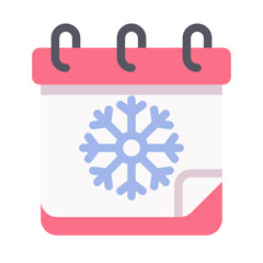 winter season calendar Flat icon