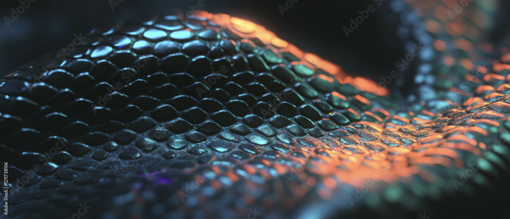 Poster Exploring the intricate texture of reptile skin with its unique patterns and scales