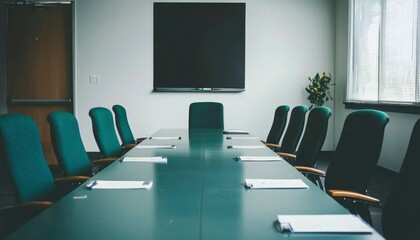 Empty Conference Room Ready For Meeting