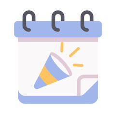 Fototapeta premium party calendar Flat icon