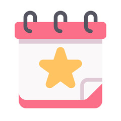 favorite calendar Flat icon