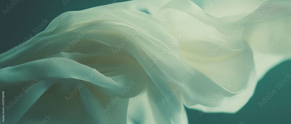Poster intricate folds and textures of soft ribbon bows floating gracefully in the air