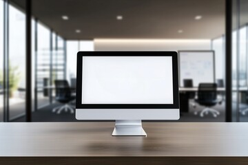 Fototapeta premium empty computer screen in meeting rooms