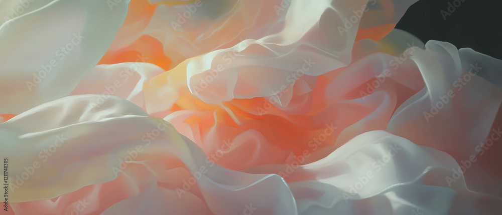 Aufkleber ruffled ribbons and gathered textures create a dreamy fabric display in soft hues