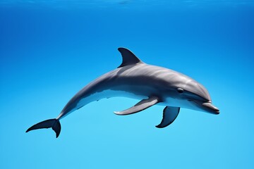 Obraz premium dolphin in the water with its mouth open and its mouth out