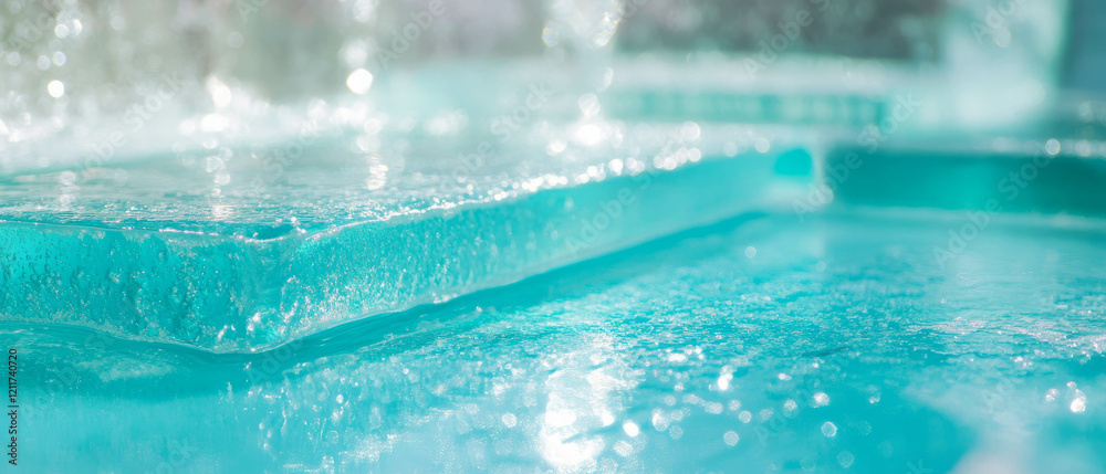 Aufkleber sandblasted glass with rough texture creating an opaque appearance in a serene setting