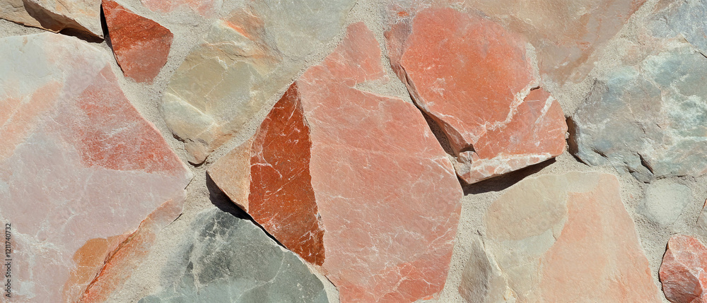 Poster exploring the unique granular texture and varied colors of sandstone