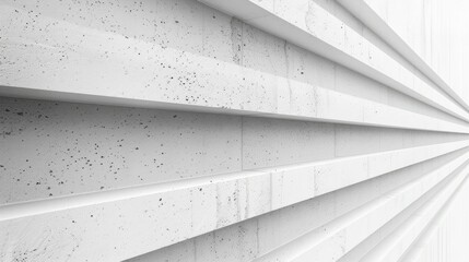 Fototapeta premium A close-up view of textured, angled white concrete surfaces creating a modern aesthetic.