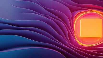 Online courses idea. Abstract design with vibrant colors and flowing shapes, showcasing modern aesthetics.