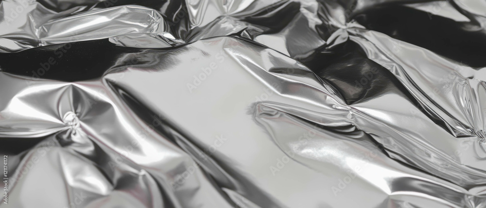 Poster smooth satin aluminum texture displaying soft sheen and intricate details