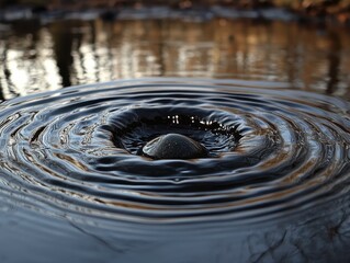 Water ripples, concentric circles, stone dropped in water, physics of waves, texture