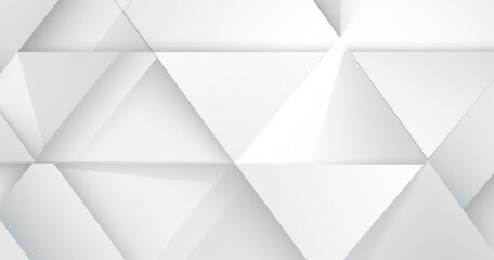 Abstract geometric pattern featuring white triangular shapes and light reflections.