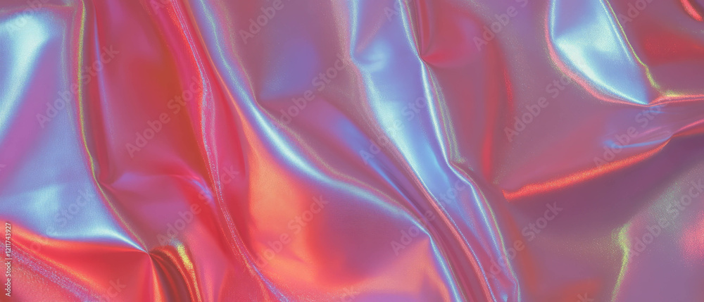 Aufkleber smooth texture and glossy sheen of silk charmeuse fabric with vibrant colors