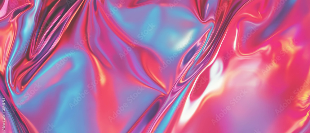 Poster glossy silk charmeuse with vibrant sheen and mesmerizing texture effects