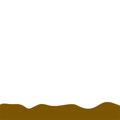 Fototapeta premium Abstract Brown Wave Border