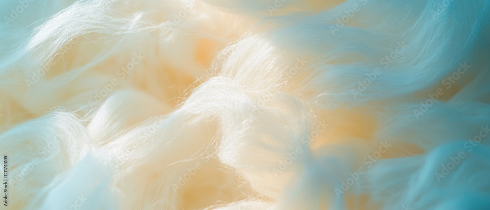 Poster silk cocoons and natural fibers revealing intricate textures and softness