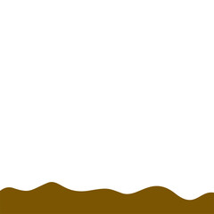 Fototapeta premium Abstract Brown Wave Border