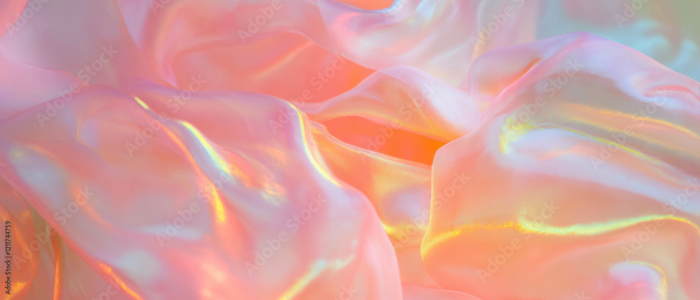 Poster silk ribbons displaying luxurious sheen and smooth texture in elegant hues