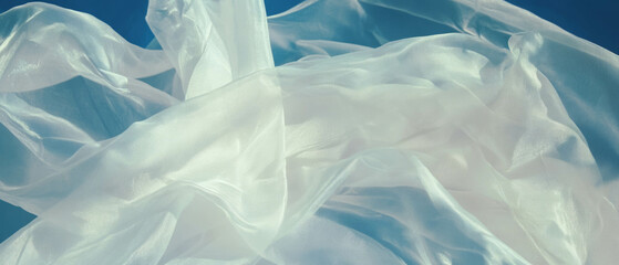 Elegant silk organza displays a crisp texture and sheer beauty in a delicate arrangement