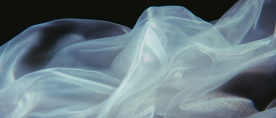 Obraz premium Exploring the delicate texture of silk organza in a soft, airy presentation