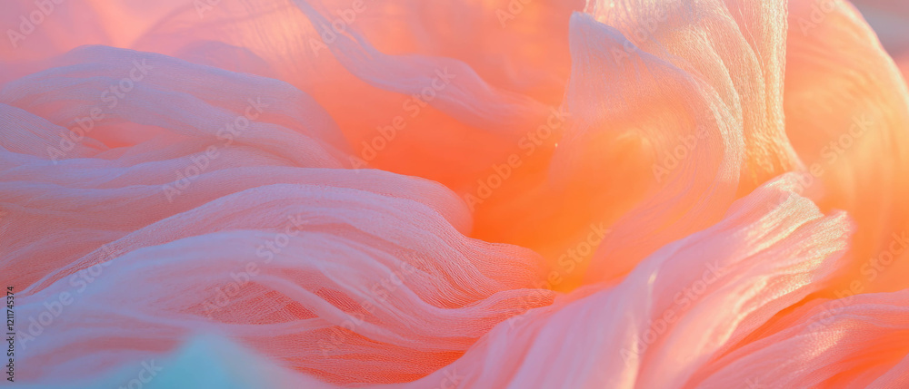 Aufkleber silk yarn displaying soft textures and vibrant colors in flowing patterns
